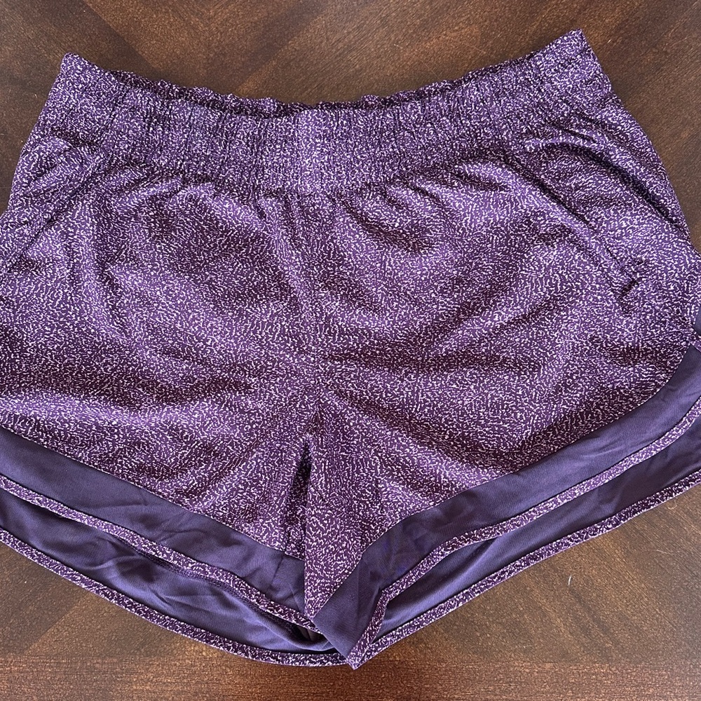 Athleta Purple Mesh Racer Shorts M